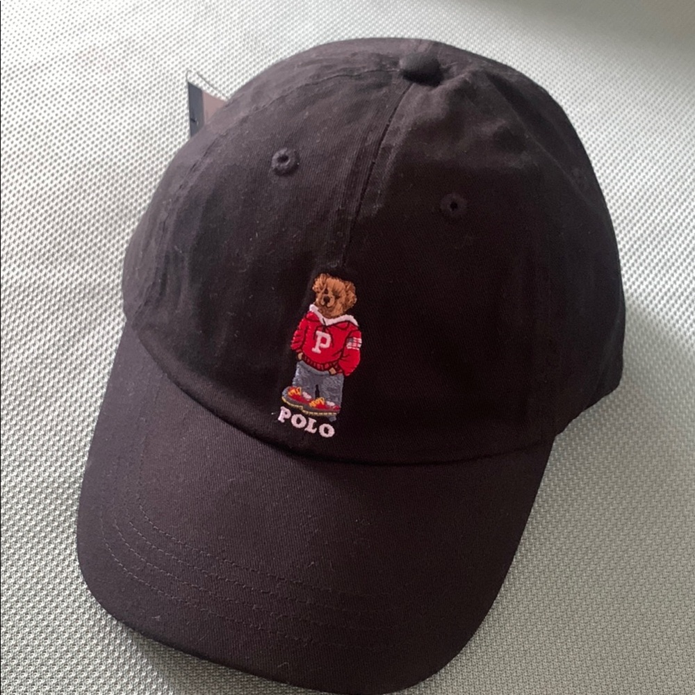 Polo by Ralph Lauren Black Bear Embroidered Cap